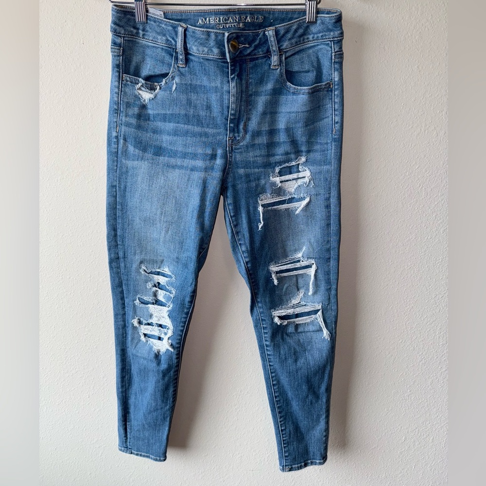 Distressed jeans